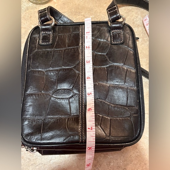 Vintage Fossil Embossed Crocodile Leather Crossbody Bag! - Picture 11 of 13